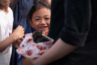 People enjoying the festival.
