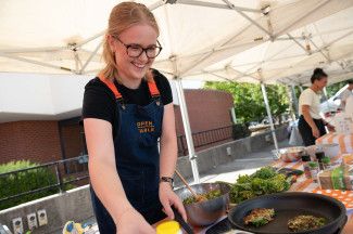 People enjoying the festival.