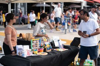 People enjoying the festival.