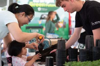 People enjoying the festival.