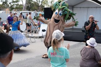 People enjoying the festival.