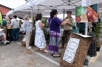 People enjoying the festival.