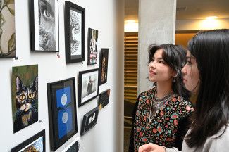 9 by 5 exhibition installed in the Drum Theatre Foyer, 2025