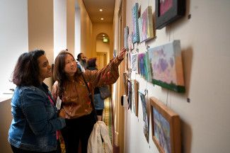 9 by 5 exhibition installed in the Drum Theatre Foyer, 2025