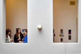 9 by 5 exhibition installed in the Drum Theatre Foyer, 2025