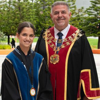 Mayor Memeti with Junior Mayor Aaya