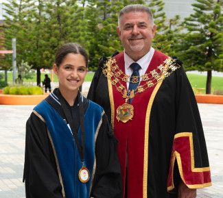 Aaya Junior Mayor 2025 with Mayor Cr Memeti null