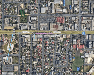 map of Springvale road installation