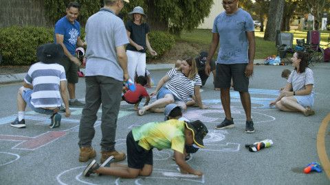 Children playing in the streets