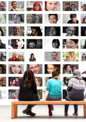 People looking at people