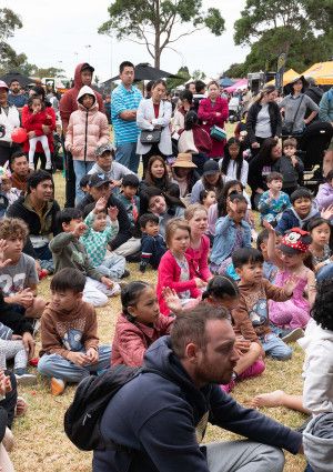 People enjoying a festival