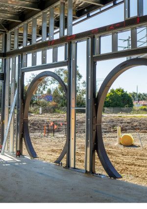 Round windows at Keysborough South Community Hub